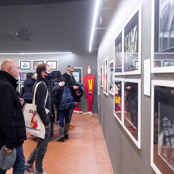 Inaugurazione mostra Super con Bruno Bozzetto