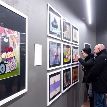 Inaugurazione mostra Super con Bruno Bozzetto