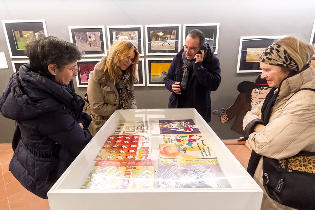 Inaugurazione mostra Super con Bruno Bozzetto