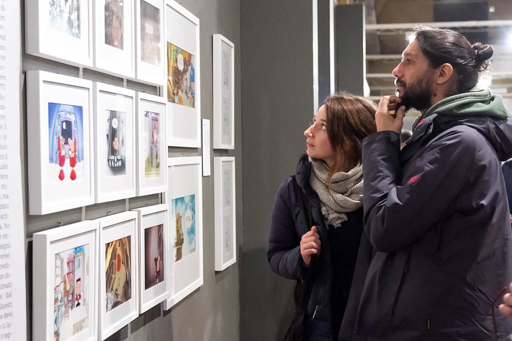 Inaugurazione mostra Super con Bruno Bozzetto