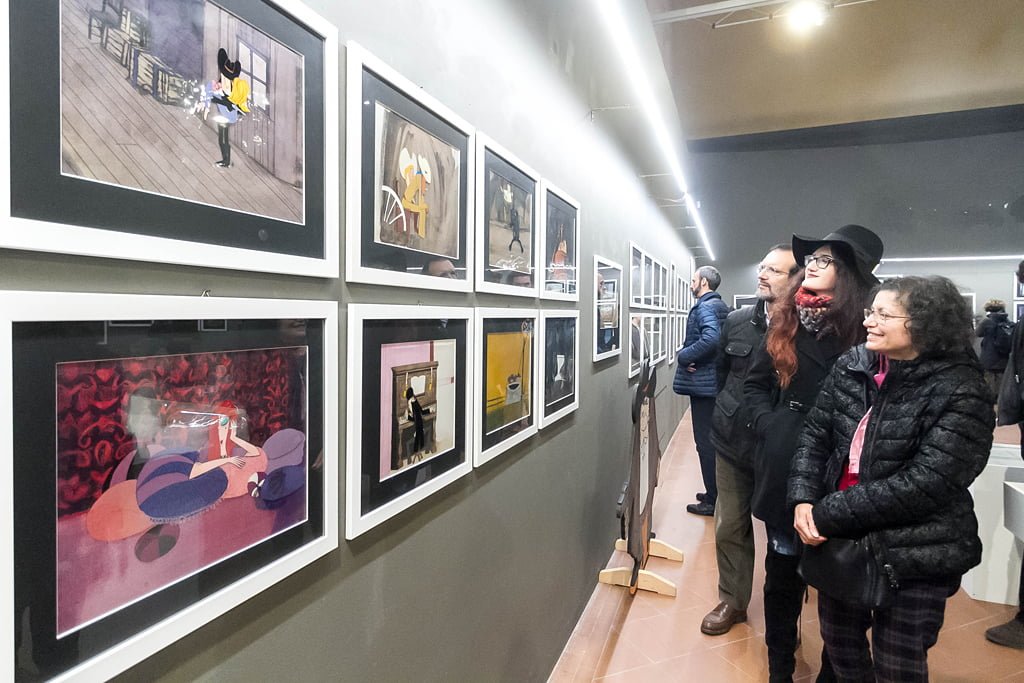 Inaugurazione mostra Super con Bruno Bozzetto
