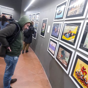 Inaugurazione mostra Super con Bruno Bozzetto