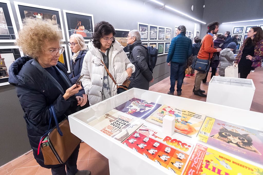 Inaugurazione mostra Super con Bruno Bozzetto