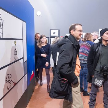 Inaugurazione mostra Super con Bruno Bozzetto