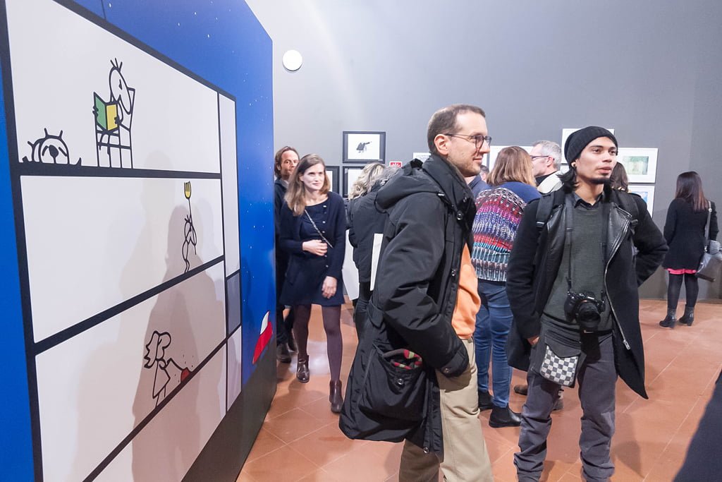 Inaugurazione mostra Super con Bruno Bozzetto