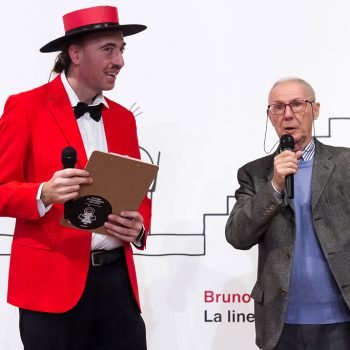 Inaugurazione mostra Super con Bruno Bozzetto