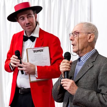 Inaugurazione mostra Super con Bruno Bozzetto