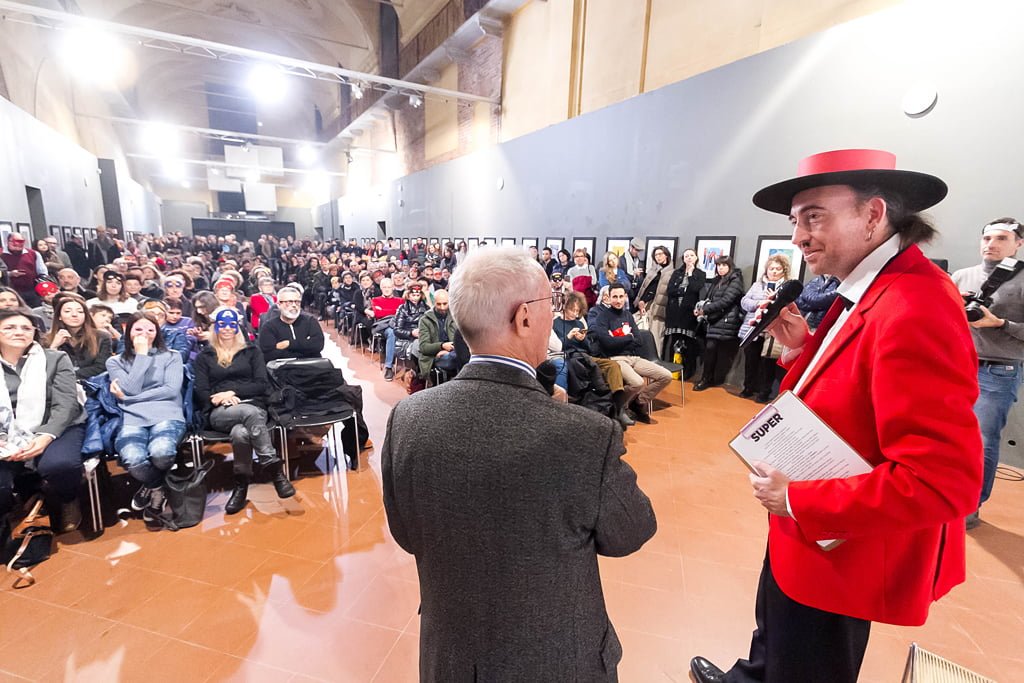 Inaugurazione mostra Super con Bruno Bozzetto