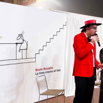 Inaugurazione mostra Super con Bruno Bozzetto