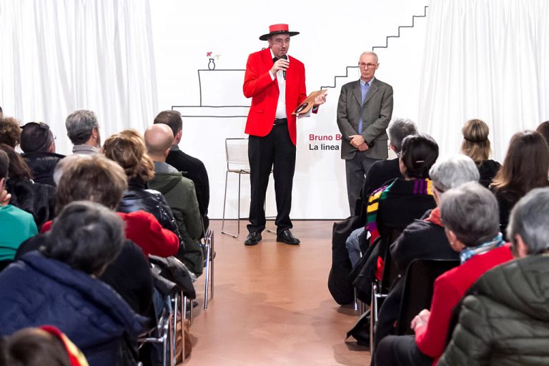 Inaugurazione mostra Super con Bruno Bozzetto