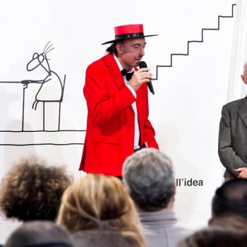 Inaugurazione mostra Super con Bruno Bozzetto