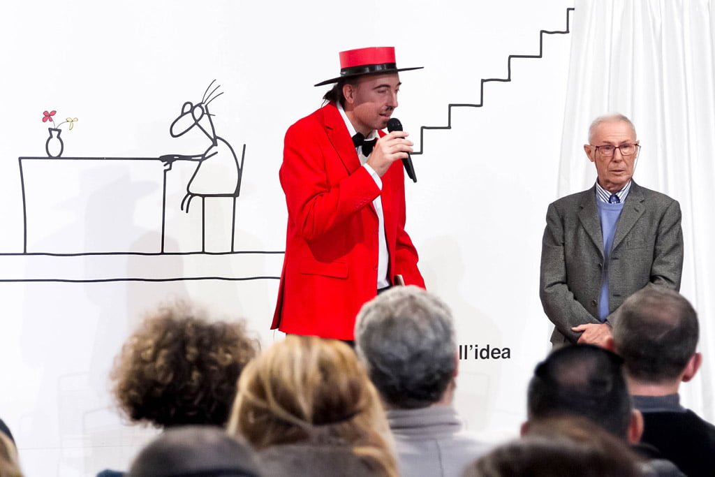 Inaugurazione mostra Super con Bruno Bozzetto