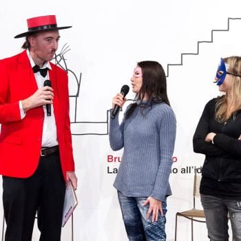 Inaugurazione mostra Super con Bruno Bozzetto