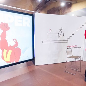 Inaugurazione mostra Super con Bruno Bozzetto