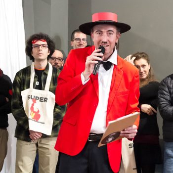 Inaugurazione mostra Super con Bruno Bozzetto