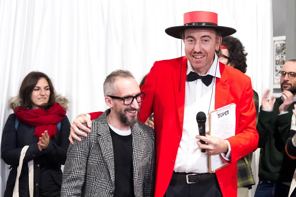 Inaugurazione mostra Super con Bruno Bozzetto