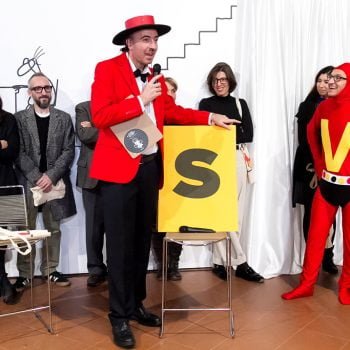 Inaugurazione mostra Super con Bruno Bozzetto