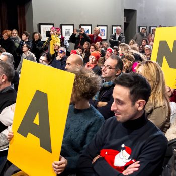 Inaugurazione mostra Super con Bruno Bozzetto