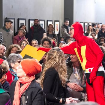 Inaugurazione mostra Super con Bruno Bozzetto