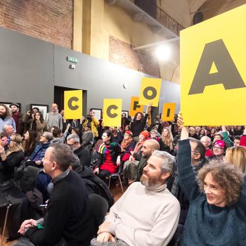 Inaugurazione mostra Super con Bruno Bozzetto