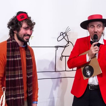 Inaugurazione mostra Super con Bruno Bozzetto