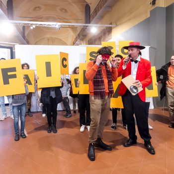 Inaugurazione mostra Super con Bruno Bozzetto