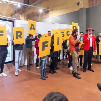 Inaugurazione mostra Super con Bruno Bozzetto