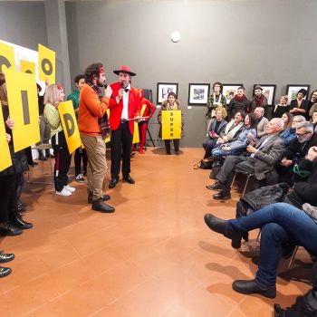 Inaugurazione mostra Super con Bruno Bozzetto
