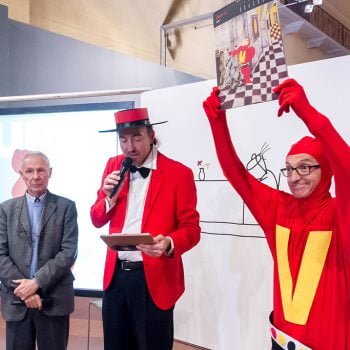 Inaugurazione mostra Super con Bruno Bozzetto