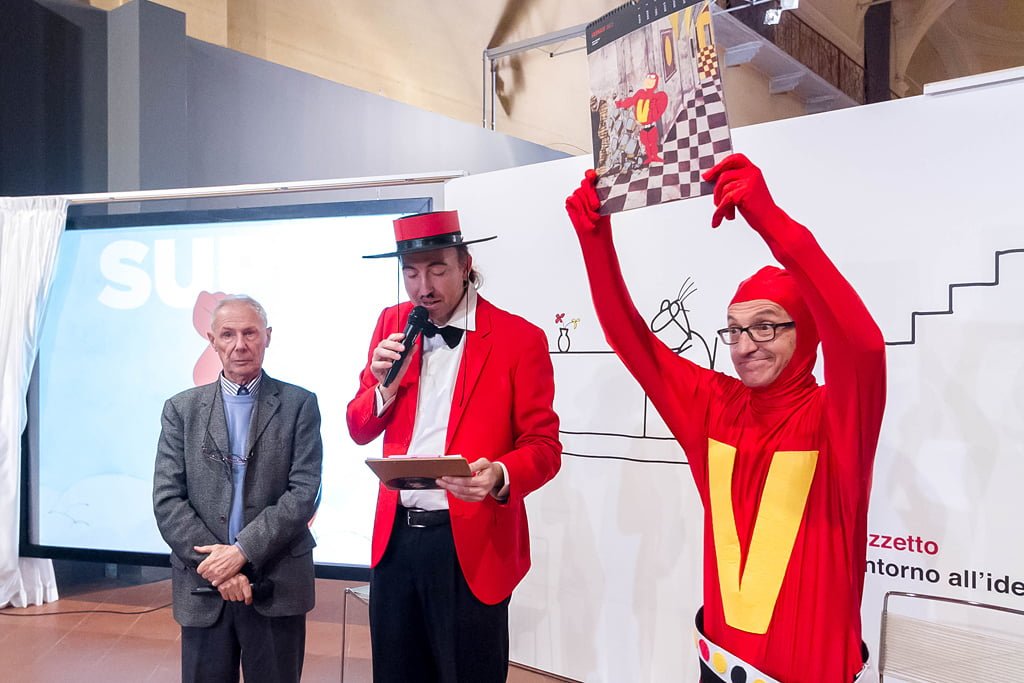 Inaugurazione mostra Super con Bruno Bozzetto