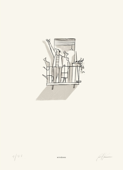 Windows - Illustrazione di Riccardo Guasco (Stay at home)