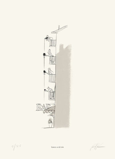 Have a drink - Illustrazione di Riccardo Guasco (Stay at home) Have a drink - Illustrazione di Riccardo Guasco (Stay at home)