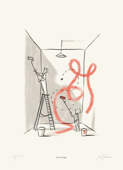 Bricolage - Illustrazione di Riccardo Guasco (Stay at home) Bricolage - Illustrazione di Riccardo Guasco (Stay at home)