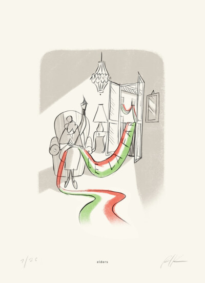 Elders - Illustrazione di Riccardo Guasco (Stay at home) Elders - Illustrazione di Riccardo Guasco (Stay at home)