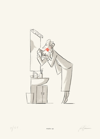 Make up - Illustrazione di Riccardo Guasco (Stay at home) Make up - Illustrazione di Riccardo Guasco (Stay at home)