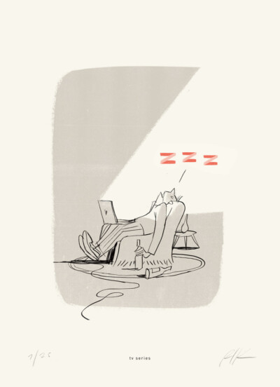 Tv series - Illustrazione di Riccardo Guasco (Stay at home) Tv series - Illustrazione di Riccardo Guasco (Stay at home)