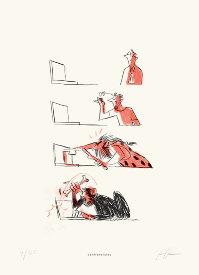 Controversies - Illustrazione di Riccardo Guasco (Stay at home)