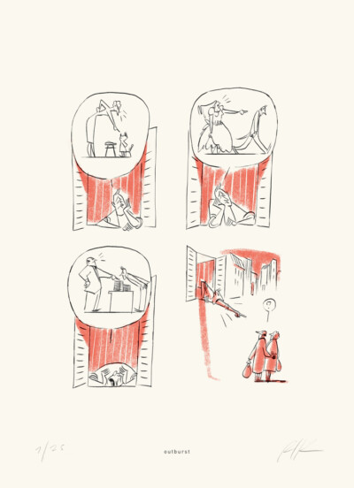 Outburst - Illustrazione di Riccardo Guasco (Stay at home)