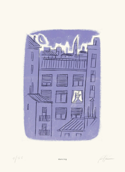 Dancing - Illustrazione di Riccardo Guasco (Stay at home)