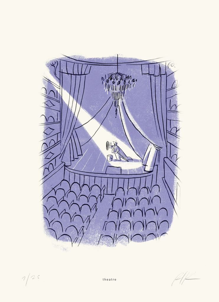 Theatre - Illustrazione di Riccardo Guasco (Stay at home)