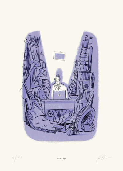 Meetings - Illustrazione di Riccardo Guasco (Stay at home) Meetings - Illustrazione di Riccardo Guasco (Stay at home)