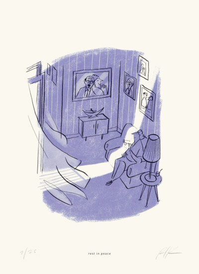 Rest in peace - Illustrazione di Riccardo Guasco (Stay at home) Rest in peace - Illustrazione di Riccardo Guasco (Stay at home)