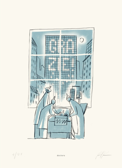 Doctors - Illustrazione di Riccardo Guasco (Stay at home)