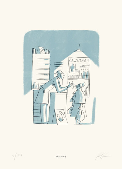 Pharmacy - Illustrazione di Riccardo Guasco (Stay at home)