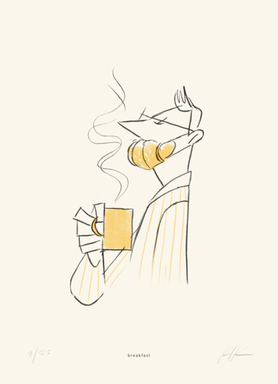 Breakfast - Illustrazione di Riccardo Guasco (Stay at home)
