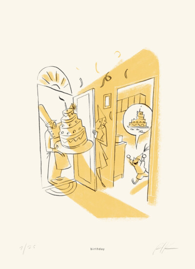 Birthday - Illustrazione di Riccardo Guasco (Stay at home)