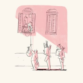 Delivery Food - Illustrazione di Riccardo Guasco (Stay at home)