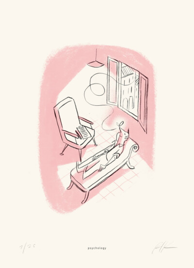 Psycology - Illustrazione di Riccardo Guasco (Stay at home)