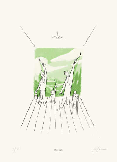 The wall - Illustrazione di Riccardo Guasco (Stay at home)