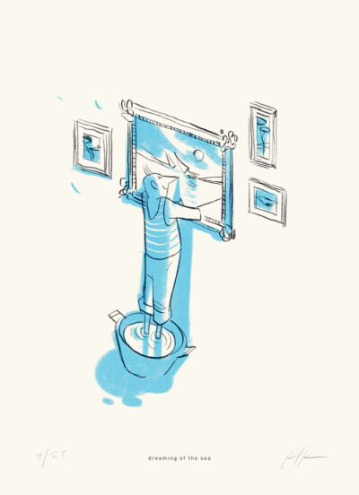 Dreaming of the sea - Illustrazione di Riccardo Guasco (Stay at home)